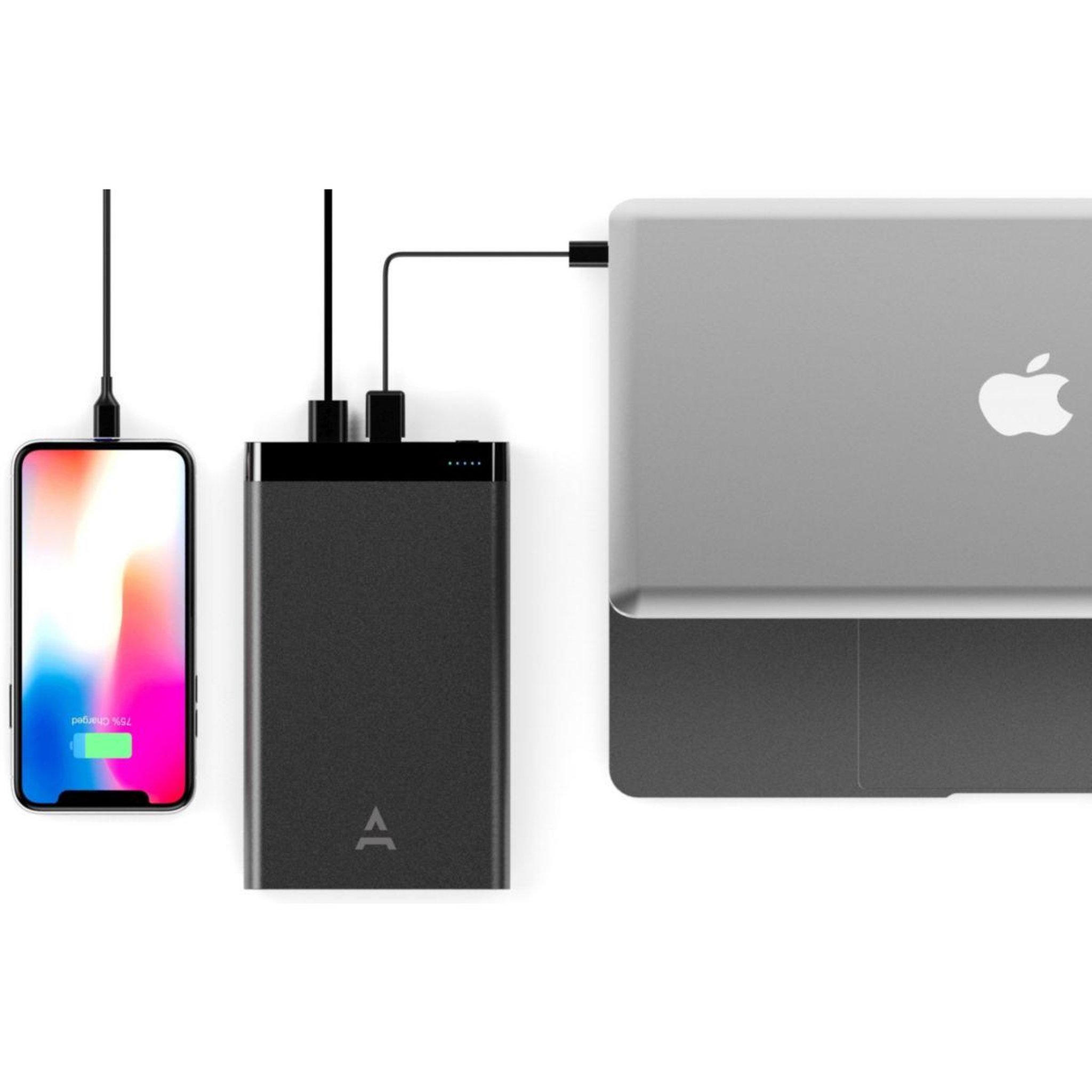 Voir la diapositive 3 : ADEQWAT Batterie externe 20000 mAh super plate