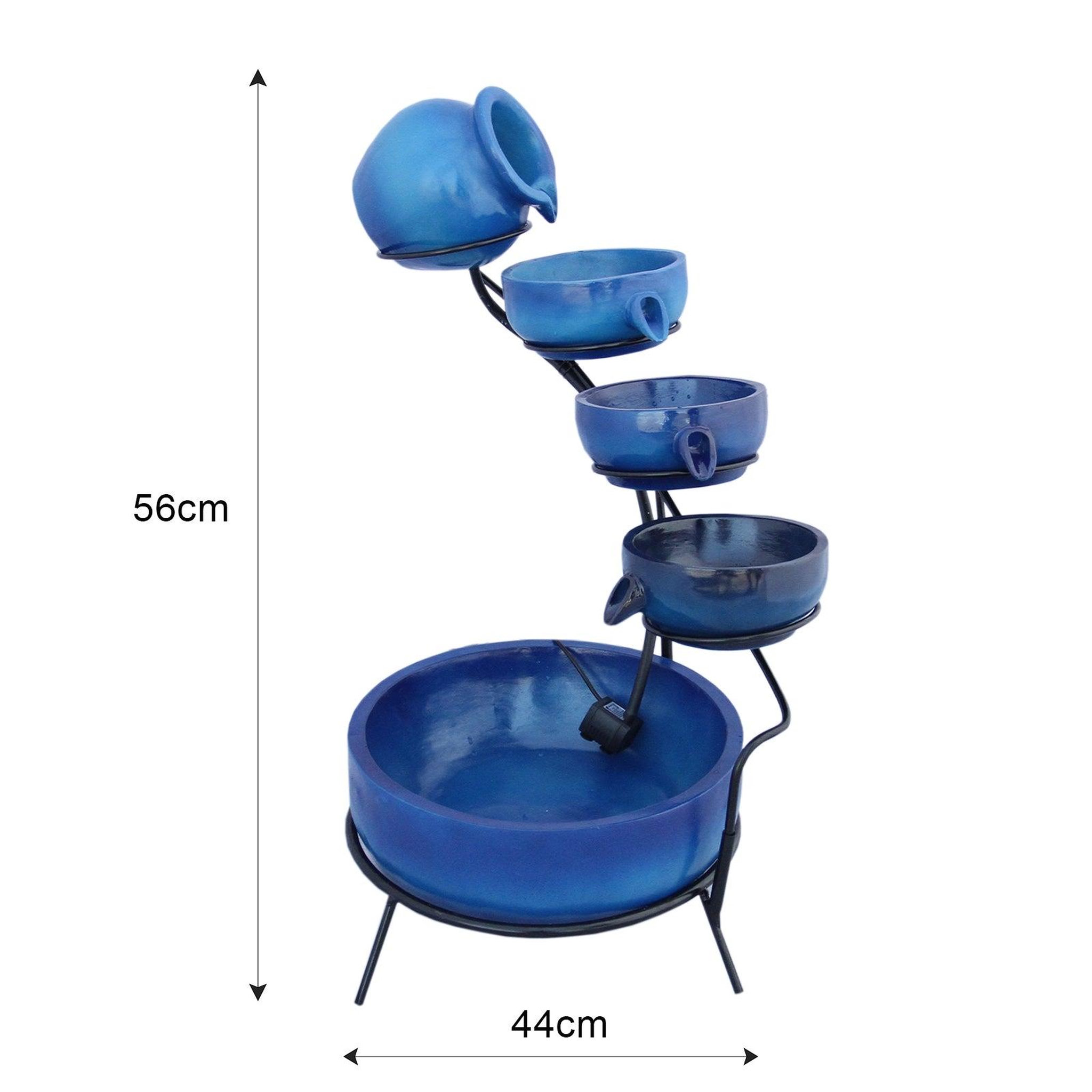 Voir la diapositive 5 : MONSTERSHOP Fontaine de jardin à 4 niveaux avec panneau solaire