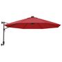 Voir la diapositive 2 : VIDAXL Parasol mural rouge vif 290 cm