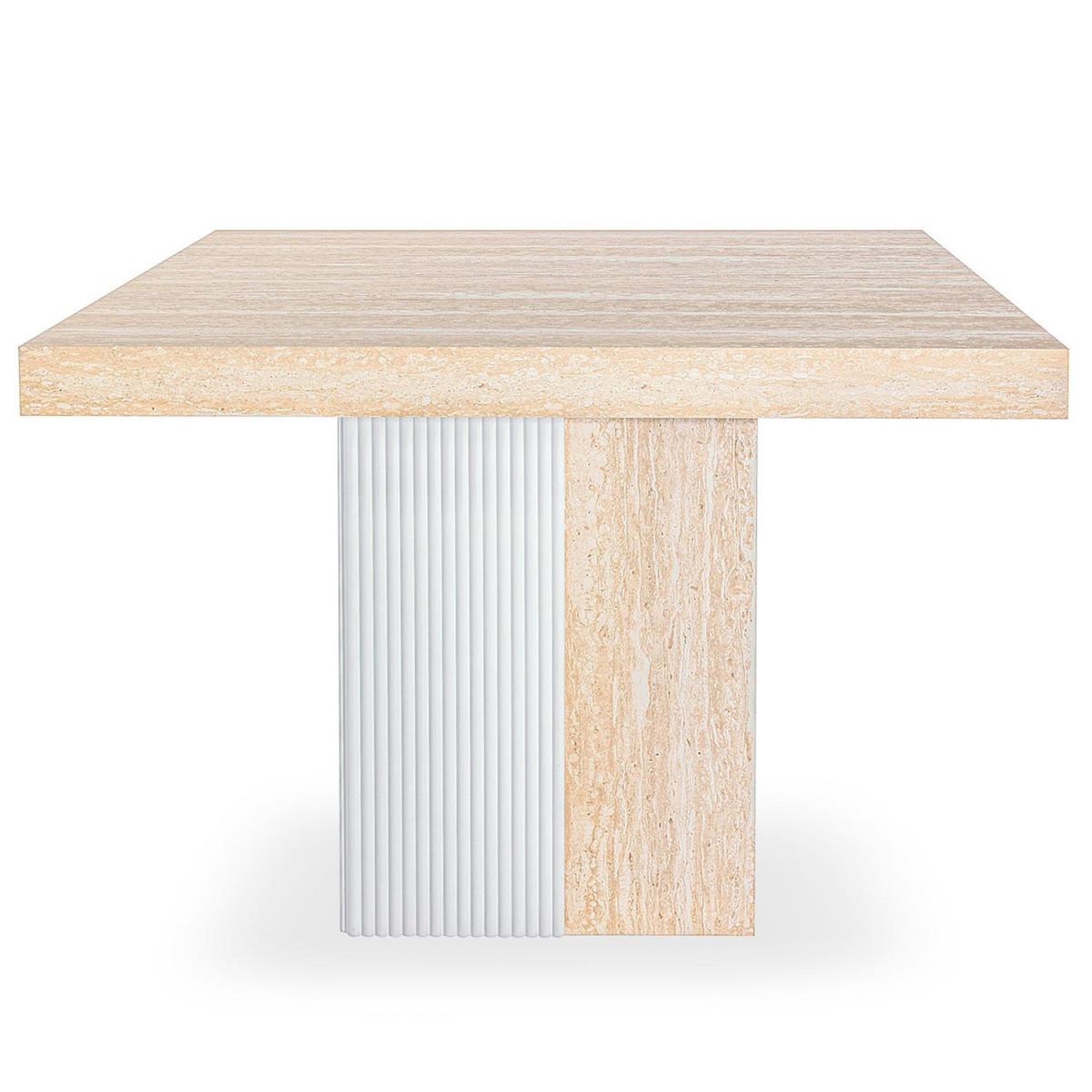 Voir la diapositive 3 : Paris Prix Table Extensible Effet Travertin  Trendy  90-240cm Beige