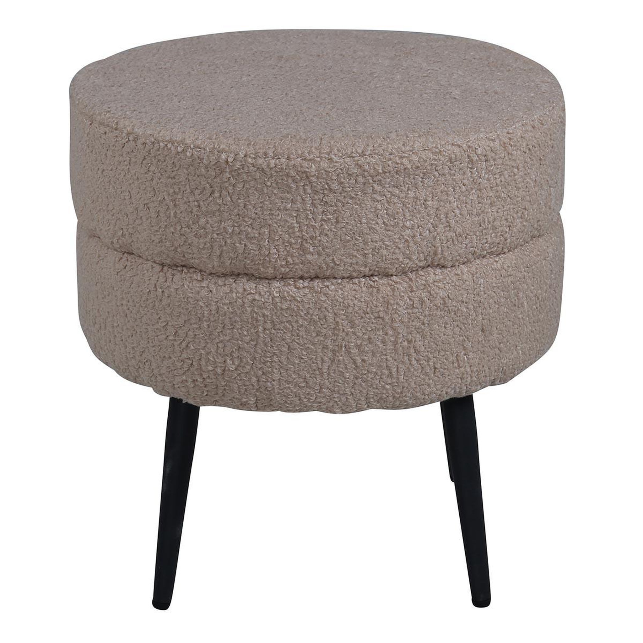 Paris Prix Pouf design bouclette  pot  40cm beige