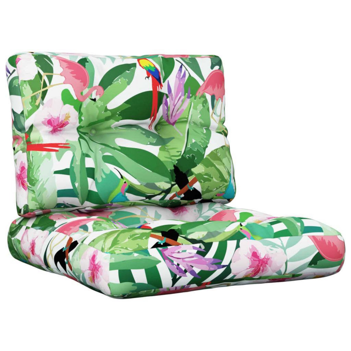 VIDAXL Coussins de palette lot de 2 multicolore tissu