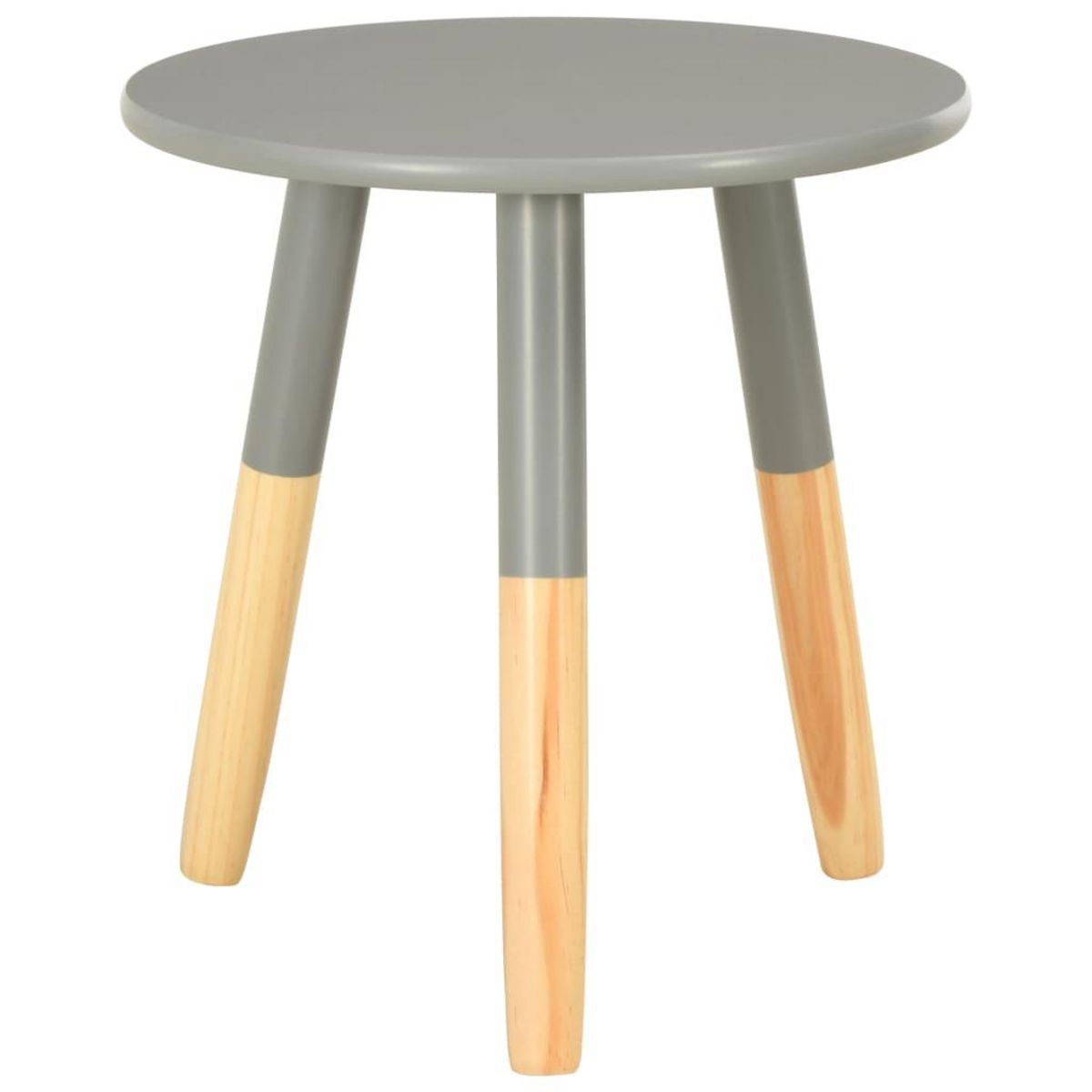 VIDAXL Tables d'appoint 2 pcs Gris Pin massif