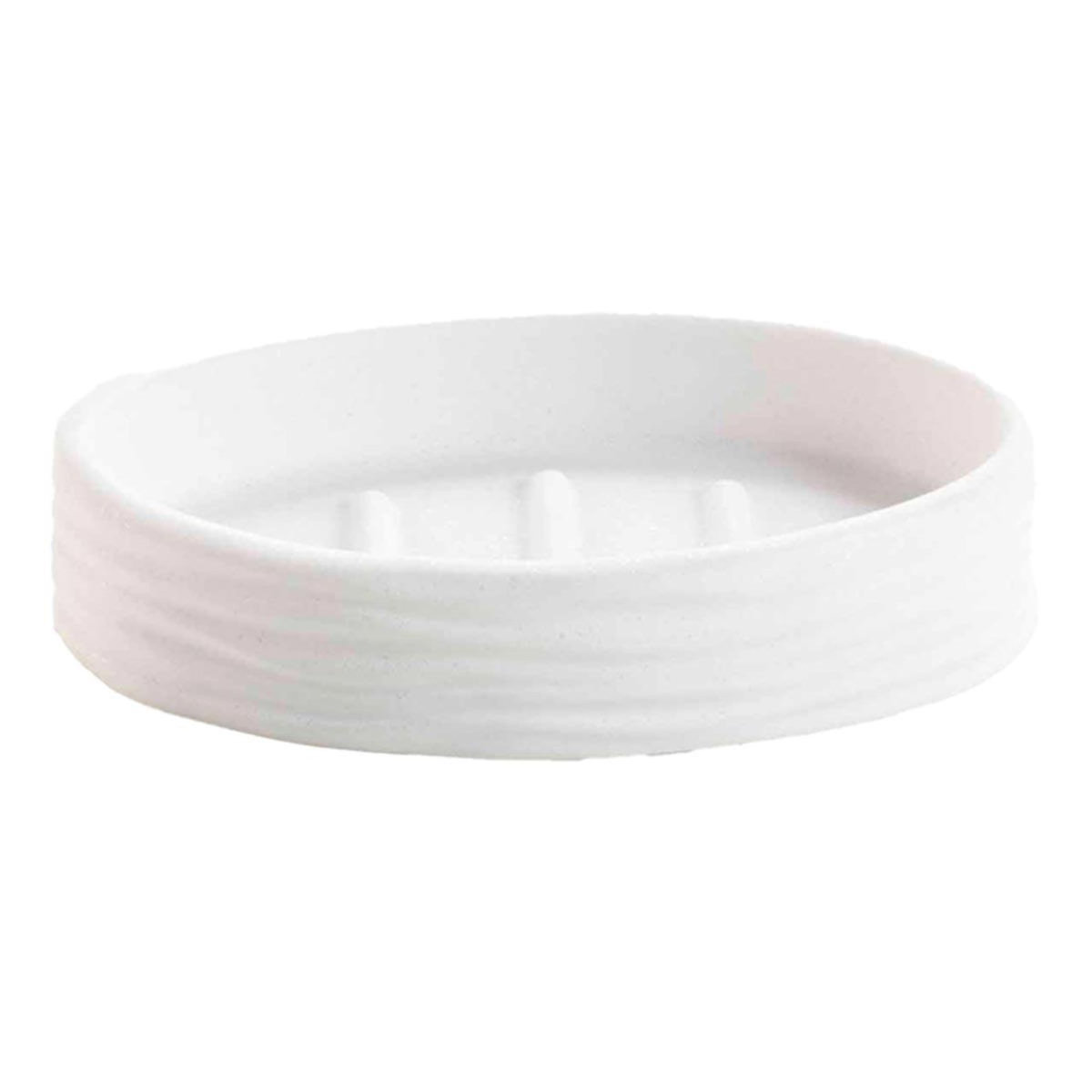 Paris Prix Porte-Savon Effet Strié  Siloa  12cm Blanc