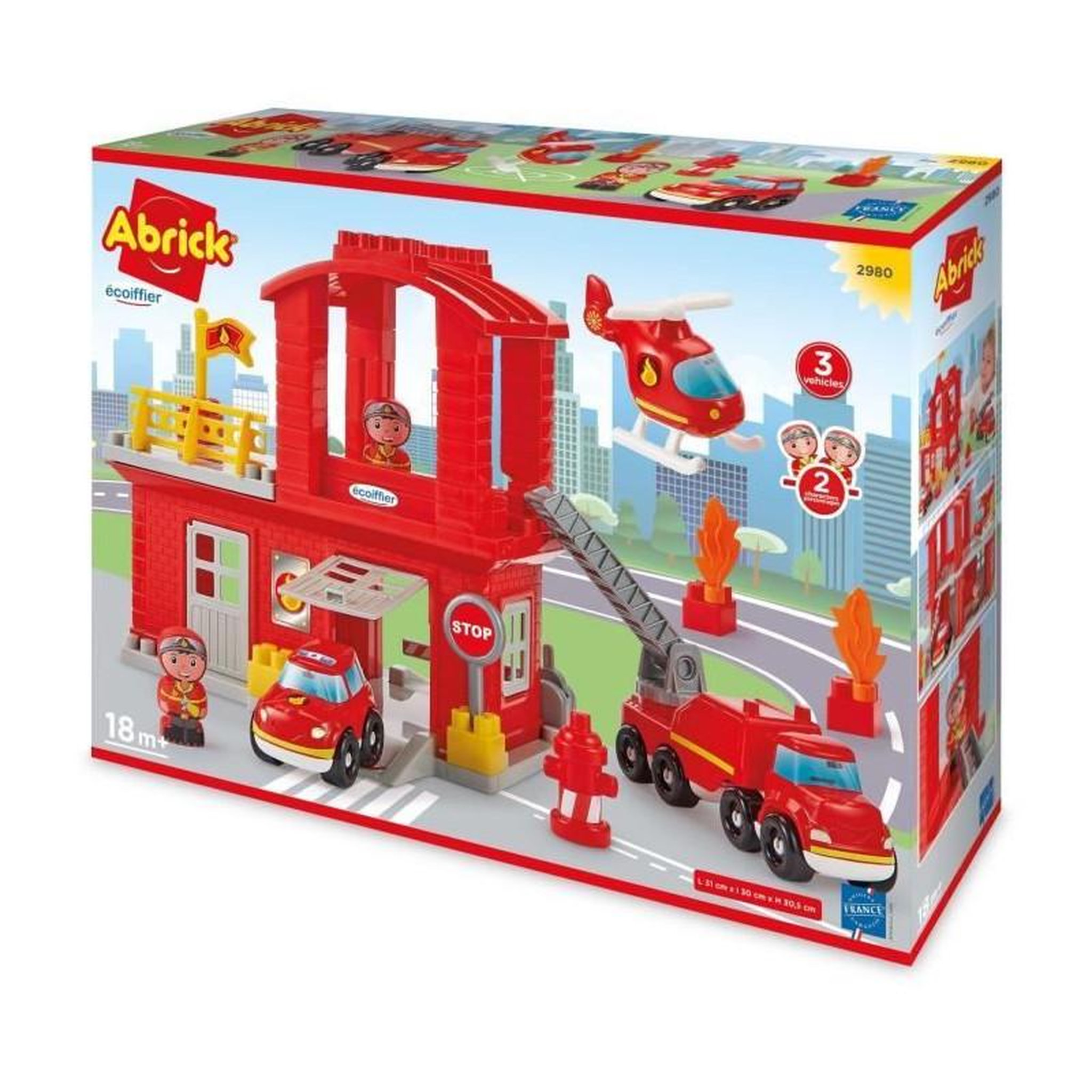 Voir la diapositive 6 : Ecoiffier ECOIFFIER 2980 Abrick - Caserne des pompiers - Au feu les pompiers