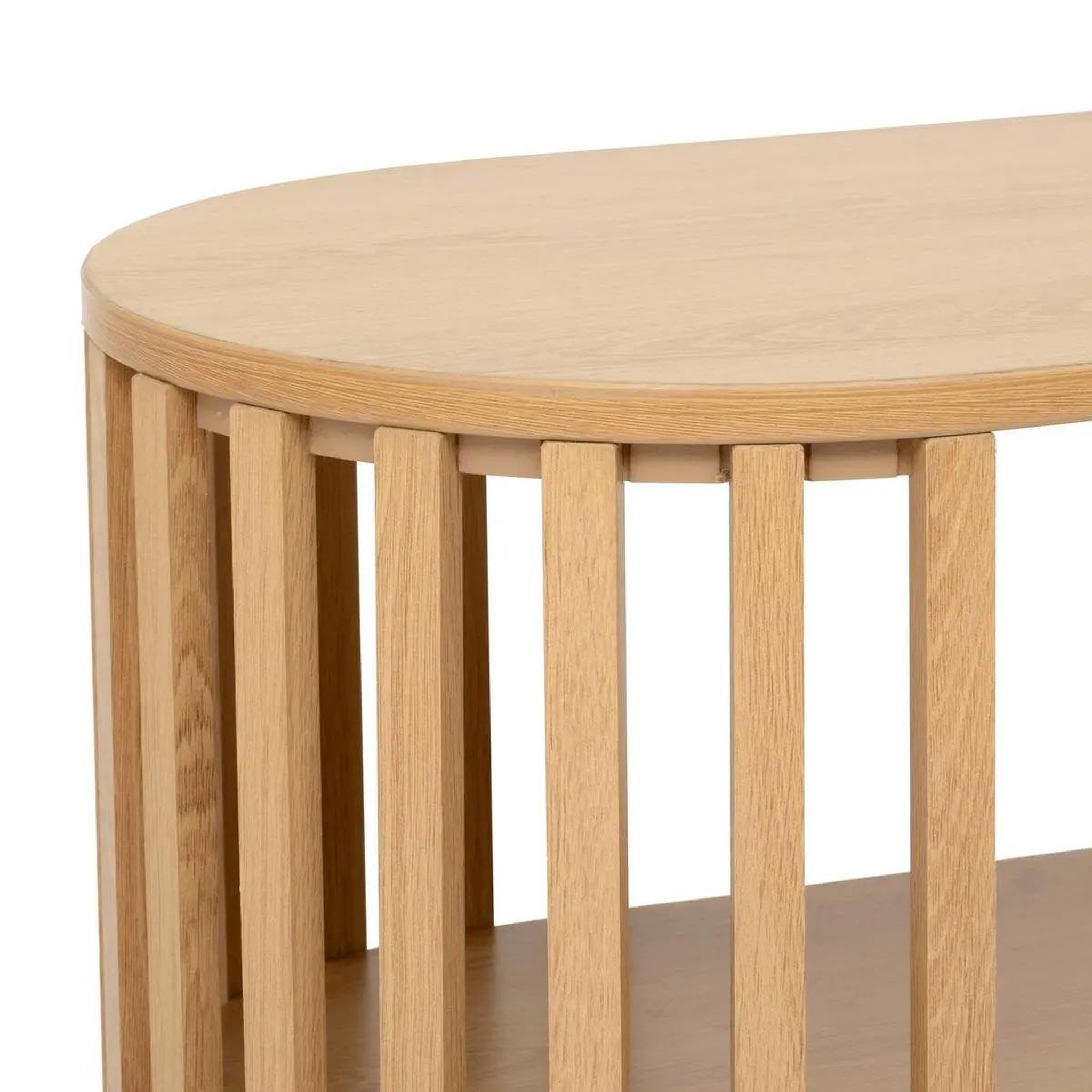 Voir la diapositive 2 : FIVE Console design  slat  100cm beige