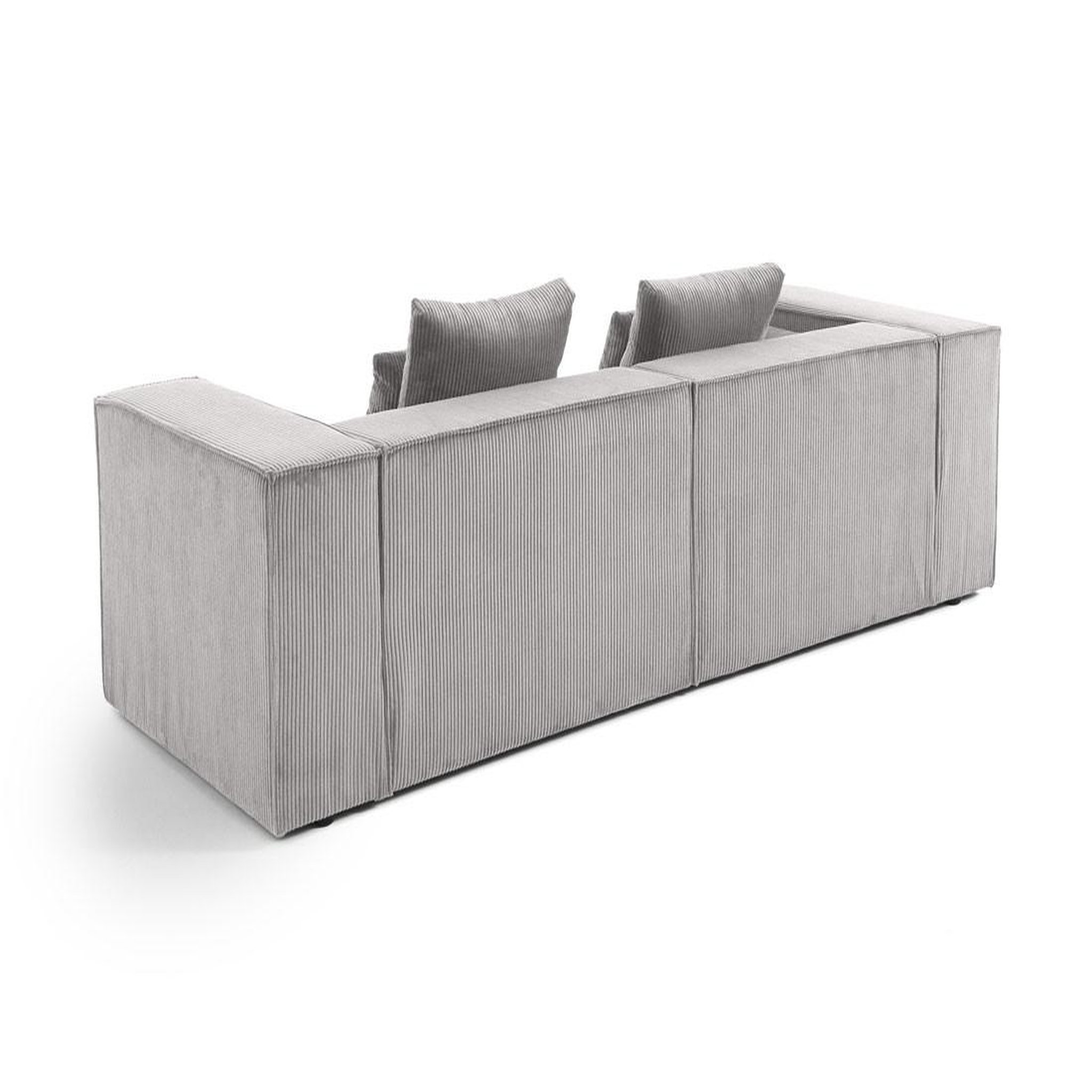 Voir la diapositive 4 : BEST MOBILIER Colombine - canapé modulable droit - 2 places - en velours côtelé