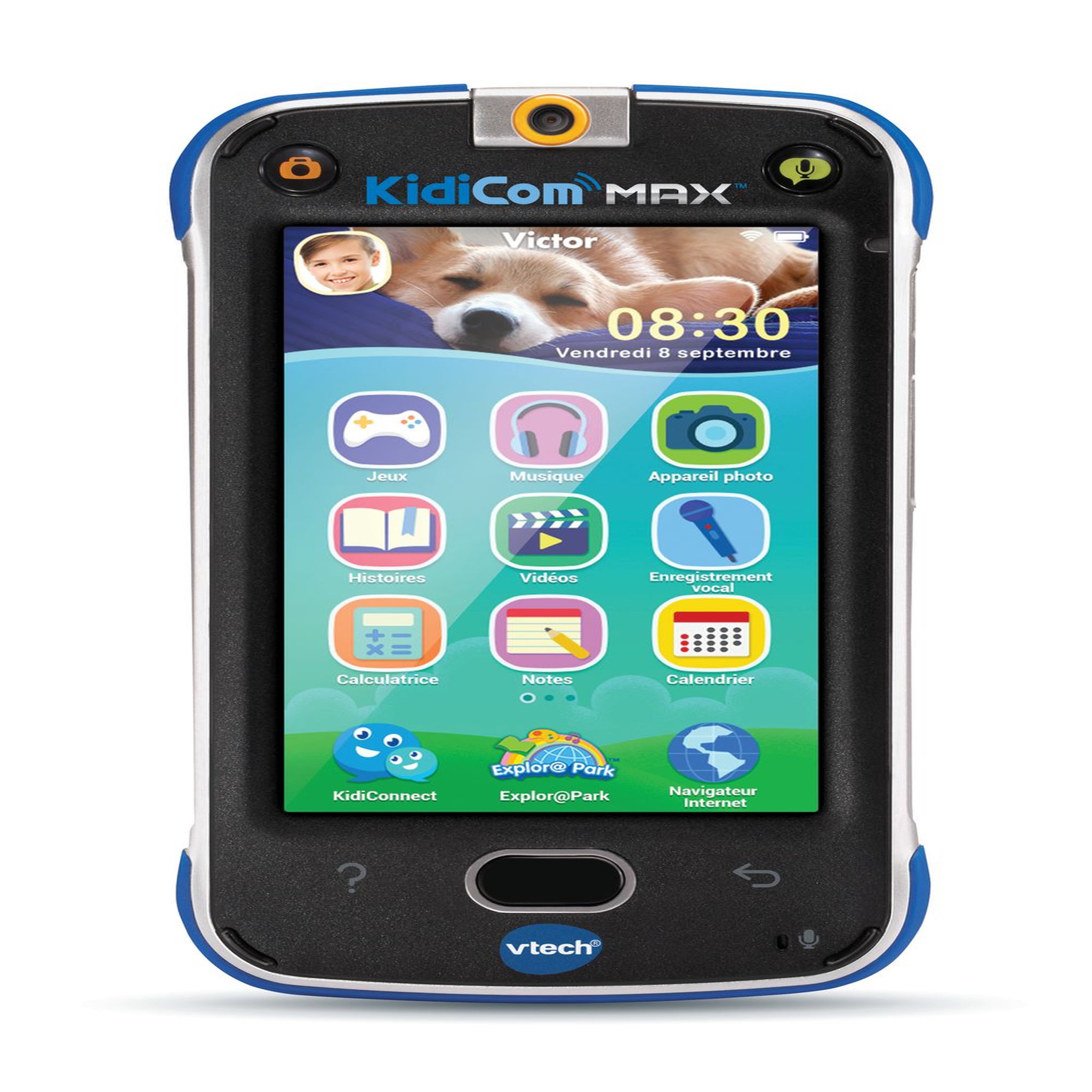 Voir la diapositive 1 : VTECH Téléphone Portable enfant - KidiCom Max Bleu