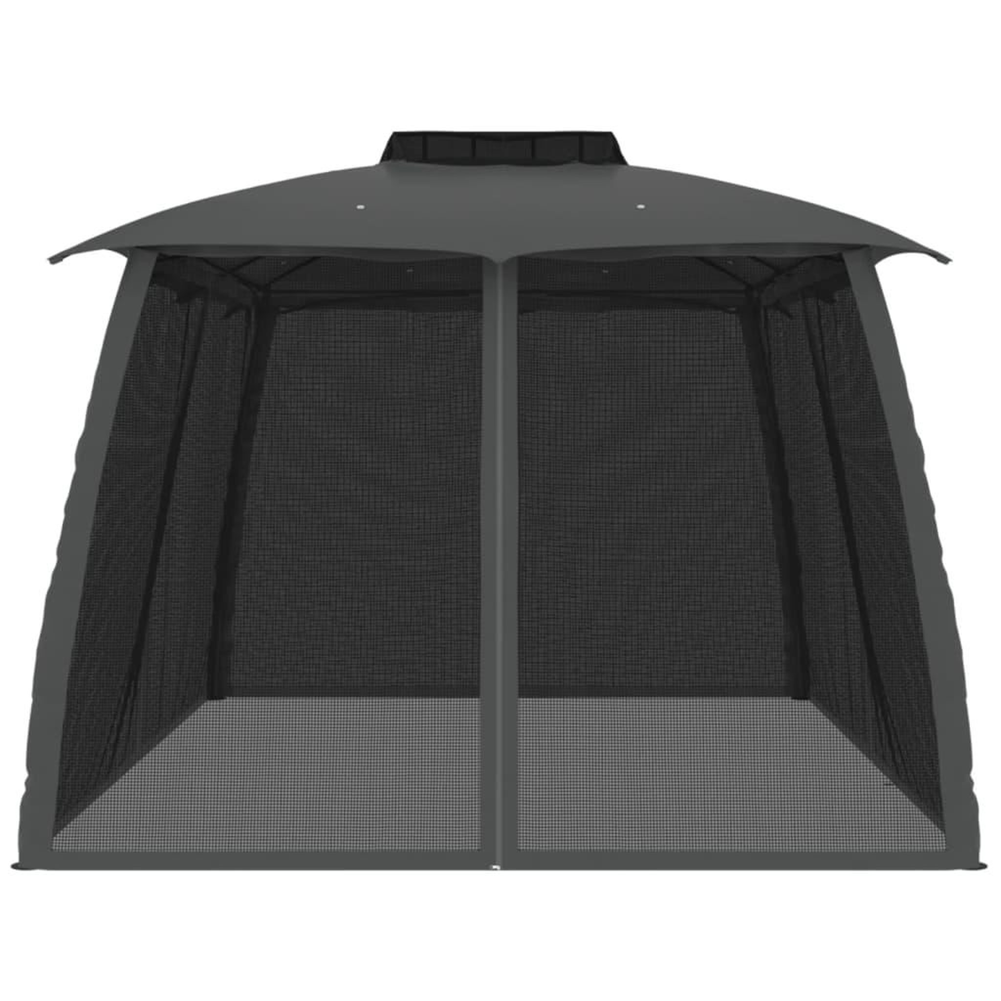 Voir la diapositive 4 : VIDAXL Tonnelle avec double toit et parois en filet anthracite acier