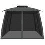 Voir la diapositive 4 : VIDAXL Tonnelle avec double toit et parois en filet anthracite acier