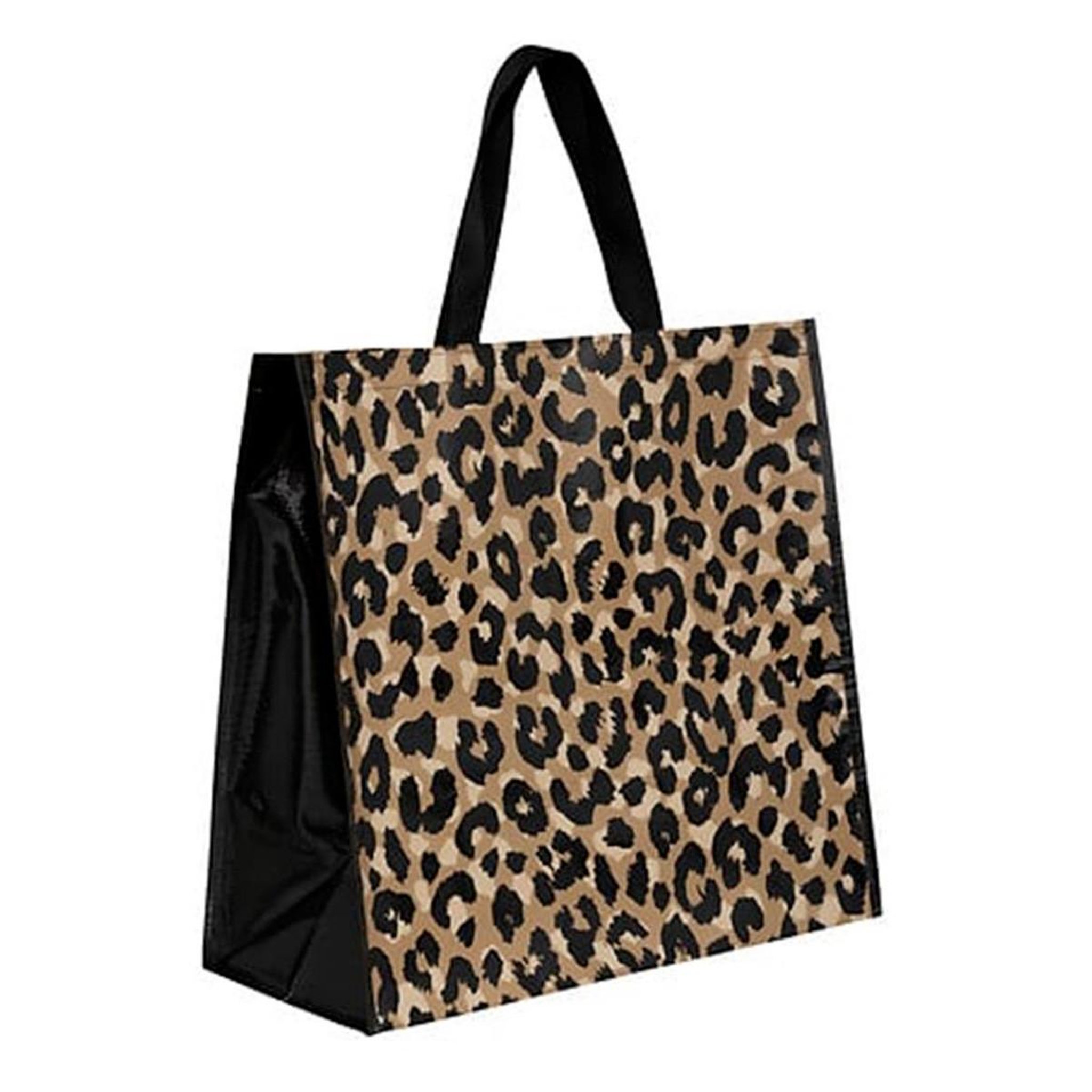 FIVE Sac shopping cabas  léopard  45cm marron