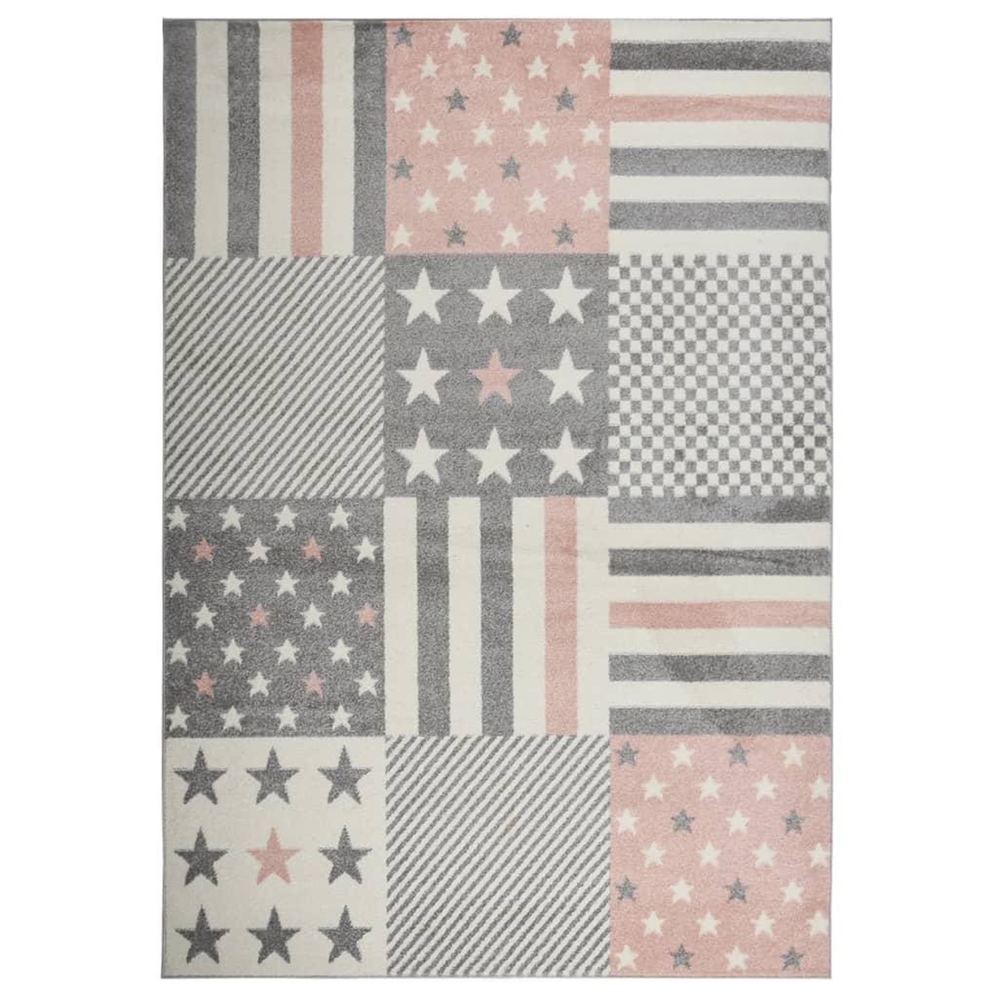 Voir la diapositive 2 : VIDAXL Tapis pour enfants 160x230 cm motif d'etoiles rose