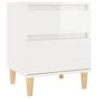 Voir la diapositive 2 : VIDAXL Table de chevet Blanc brillant 40x35x50 cm