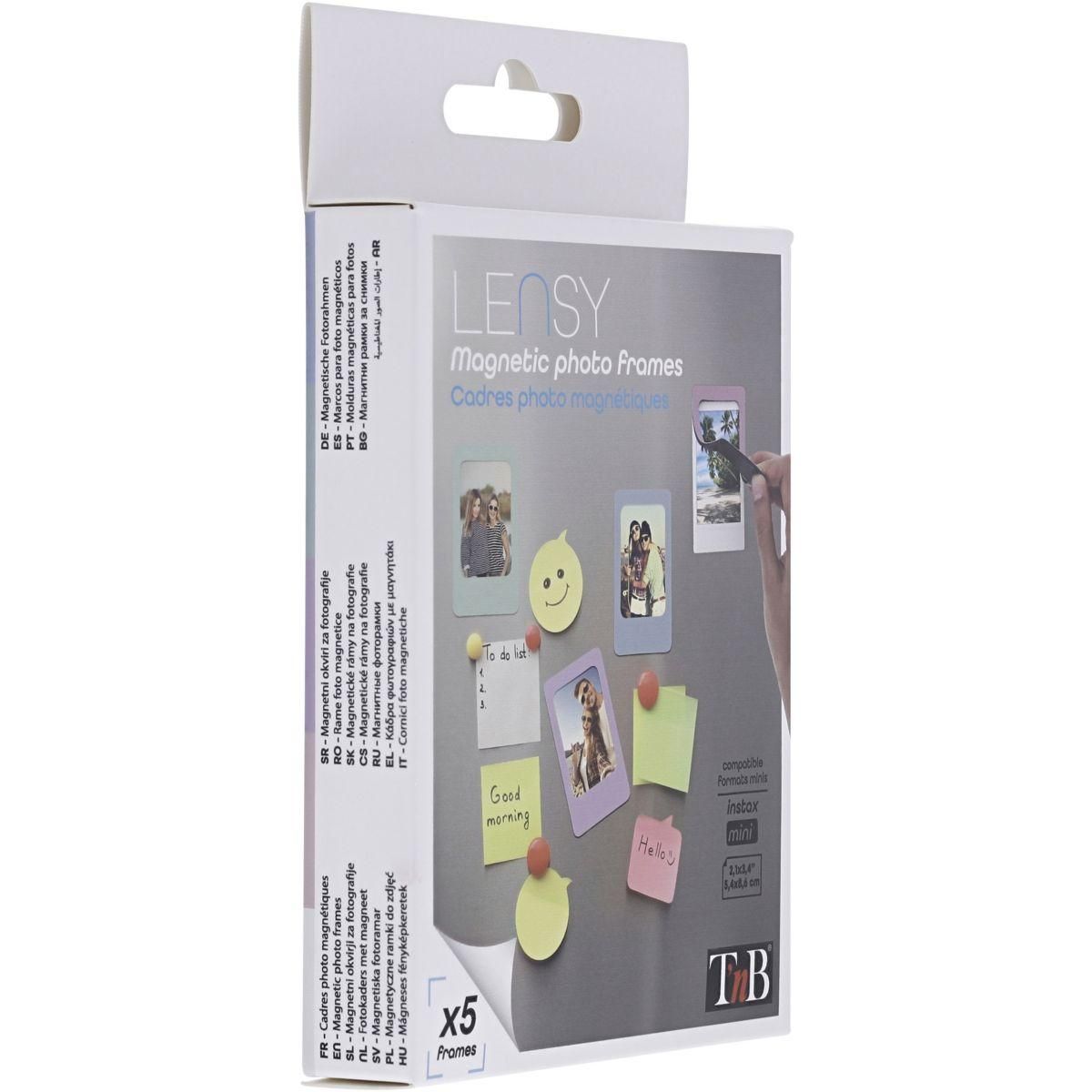 TNB Cadre photo x 5 violet-rose-gris clair- vert et bleu