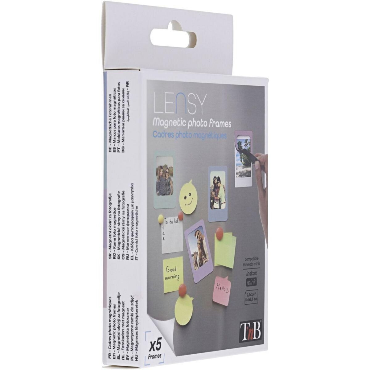 TNB Cadre photo x 5 violet-rose-gris clair- vert et bleu