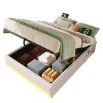 MERAX Lit coffre. Coloris disponibles : Gris, Beige