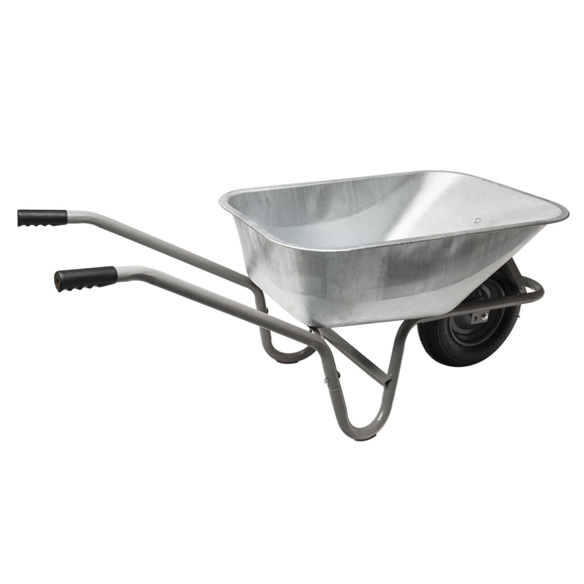Voir la diapositive 4 : WERKAPRO Brouette roue gonflée cuve 100 L