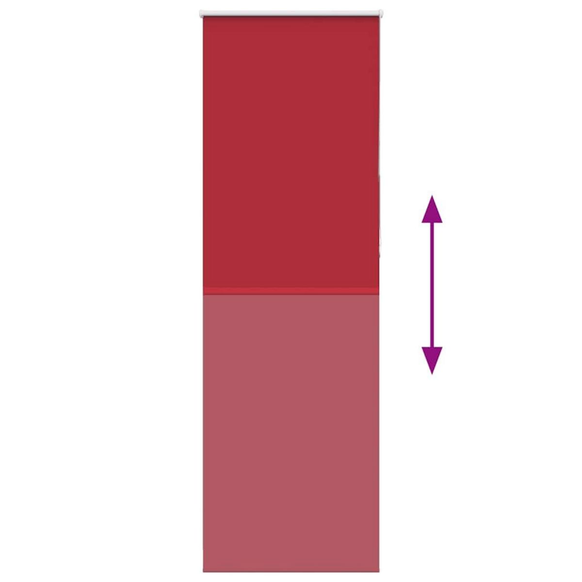 VIDAXL Store enrouleur occultant rouge largeur du tissu 65,7 cm