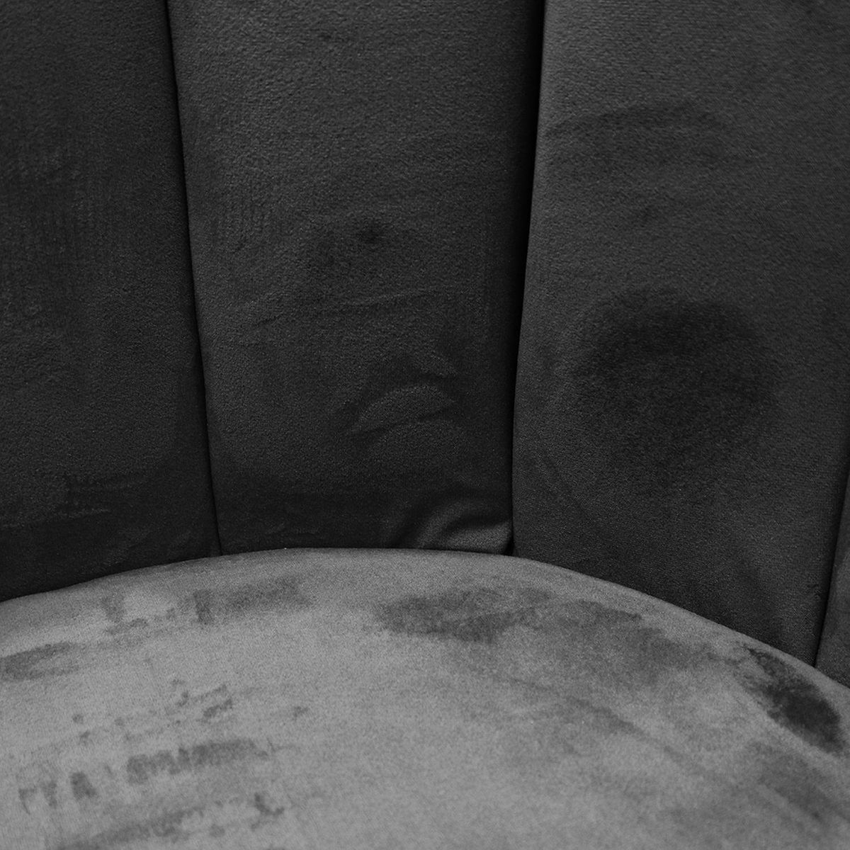 The Home Deco Factory Chaise design effet velours Ariel