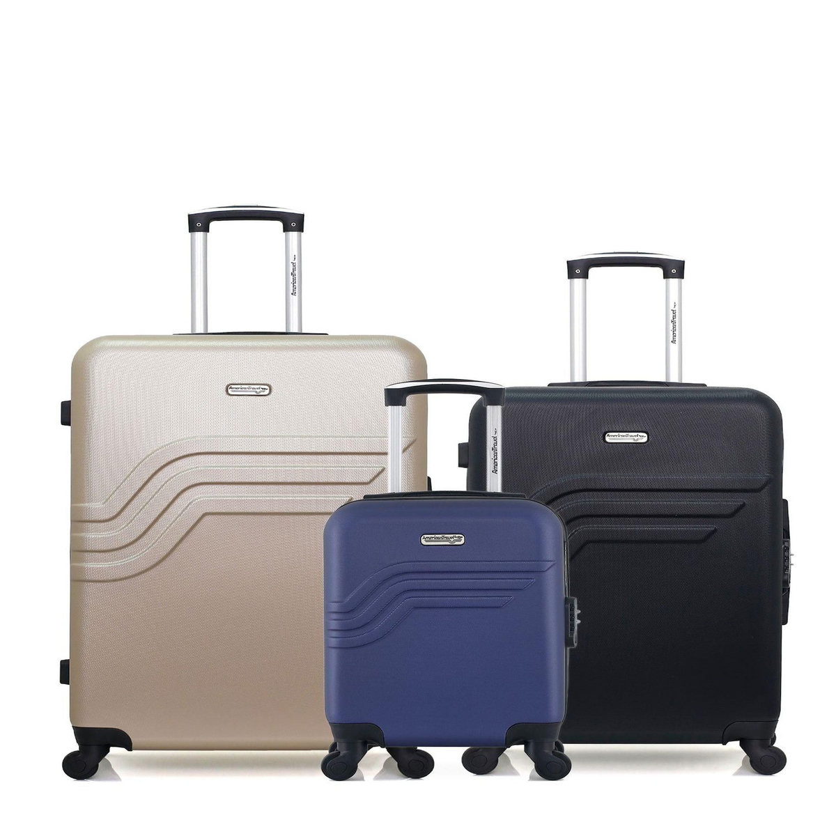 AMERICAN TRAVEL AMERICAN TRAVEL - Lot de 3 - Valises grand format, weekend et cabine XXS QUEENS
