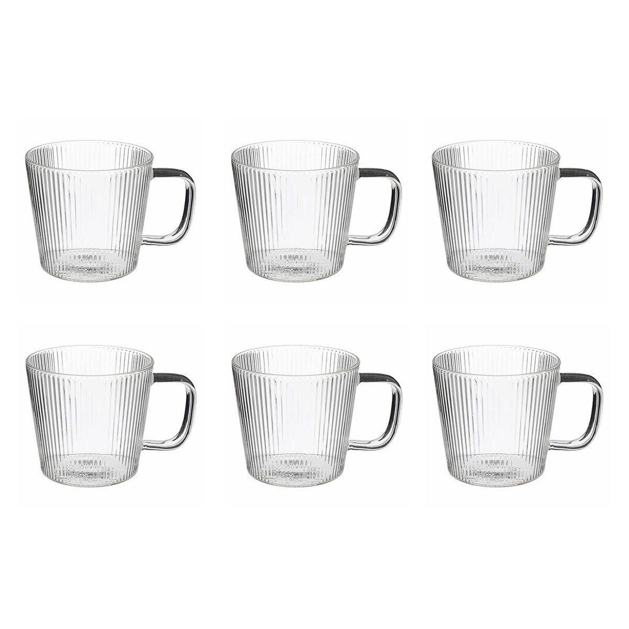 Voir la diapositive 1 : SECRET DE GOURMET Lot de 6 Mugs en Verre  Nala  30cl Transparent