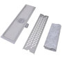 Voir la diapositive 3 : VIDAXL Drain de douche lineaire 530 x 140 mm acier inoxydable