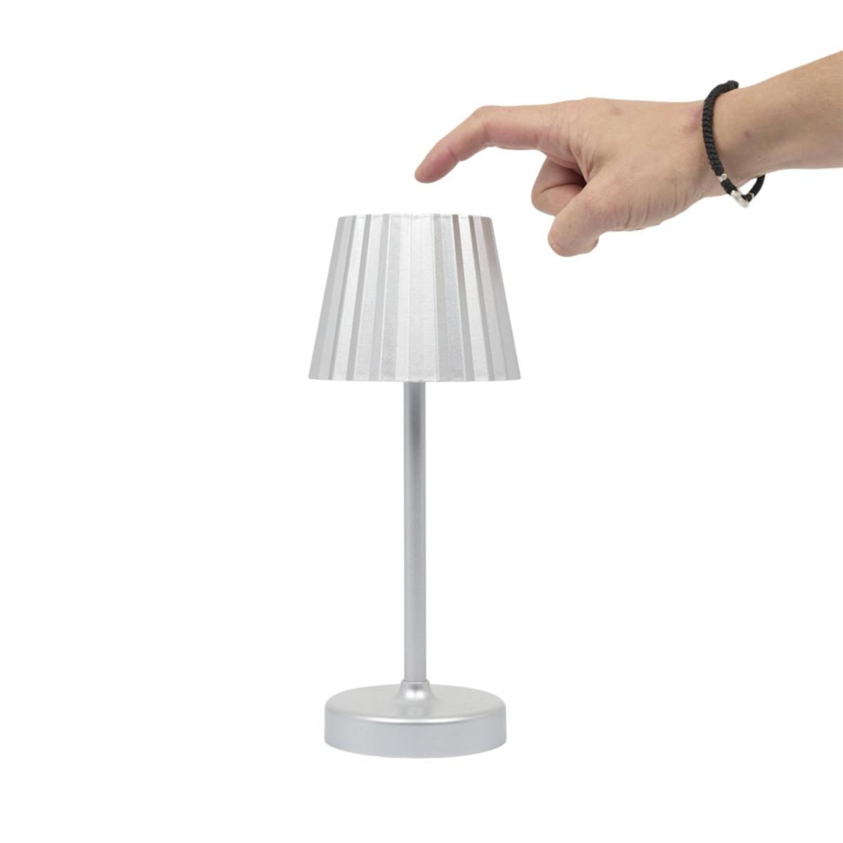 Paris Prix Lampe à Poser Tactile à LED  Alana  26cm Argent