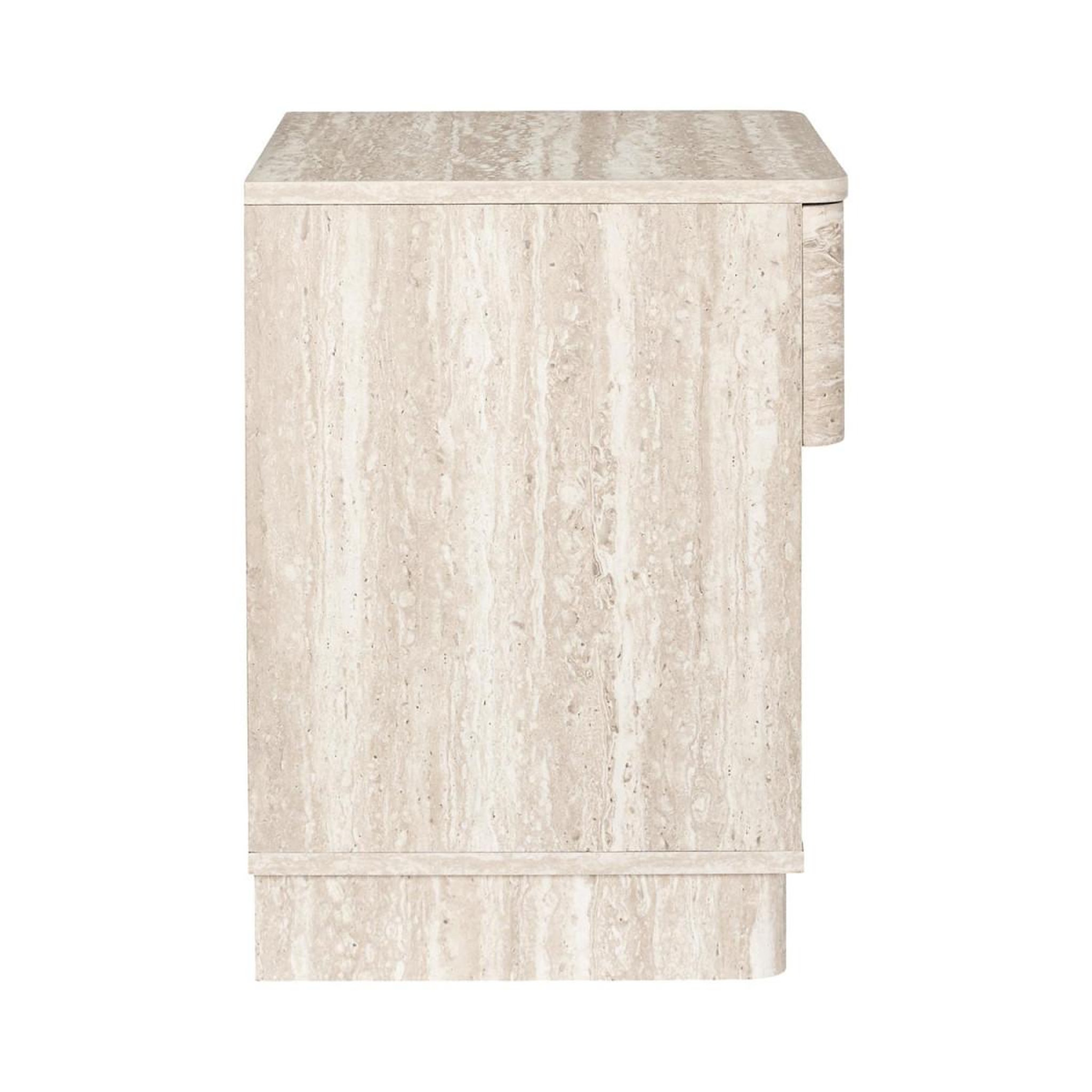 Voir la diapositive 4 : The Home Deco Factory Table de chevet avec tiroir  pietra  56cm beige