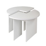 Habitat et Jardin Table basse en bois  Moira  90 x 90 x 41 cm - Blanc naturel