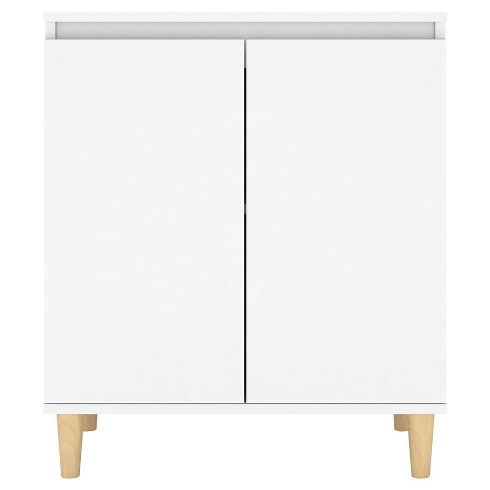 Voir la diapositive 5 : VIDAXL Buffet avec pieds en bois massif blanc bois d'ingenierie