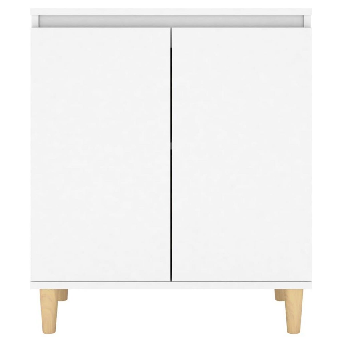 VIDAXL Buffet avec pieds en bois massif blanc bois d'ingenierie