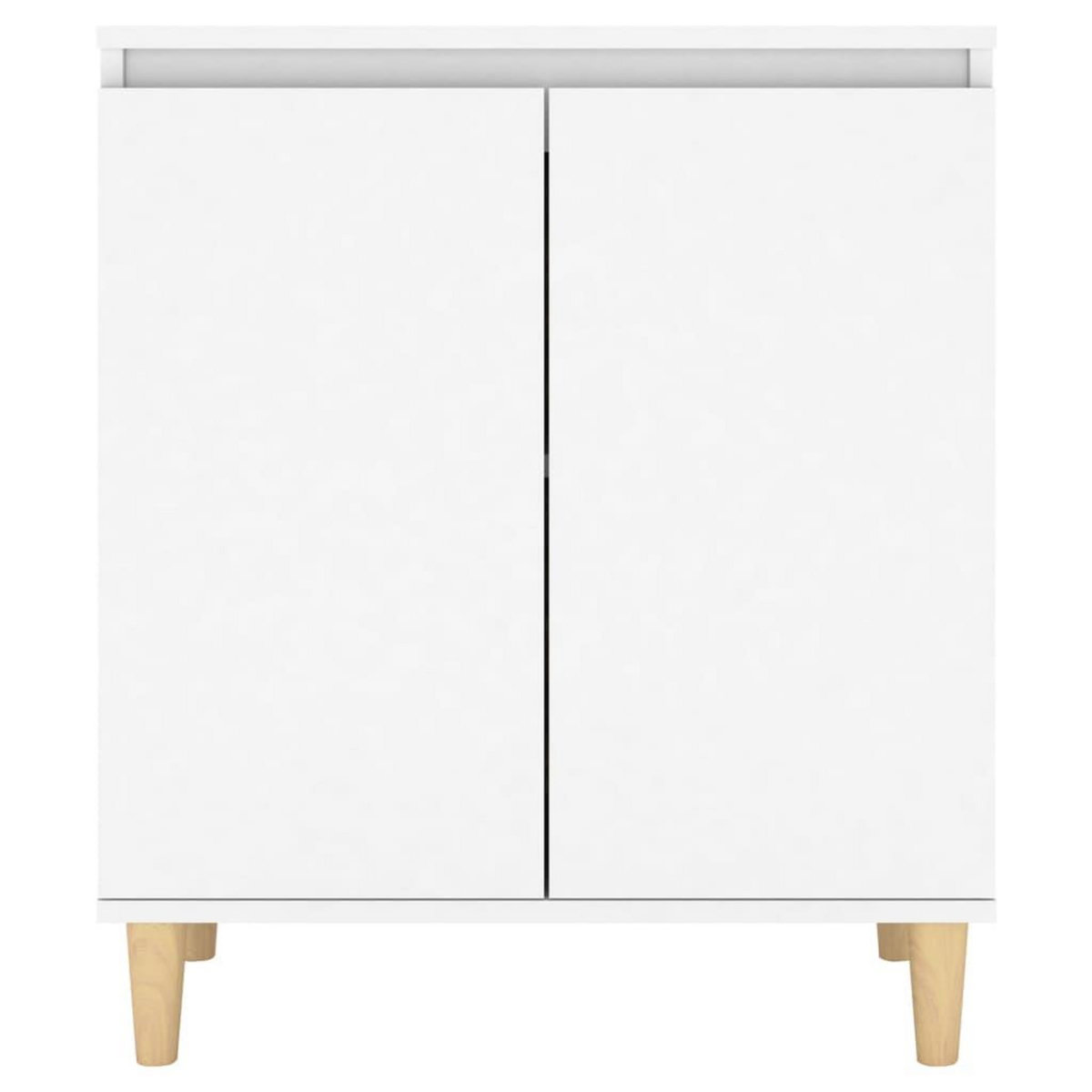 VIDAXL Buffet avec pieds en bois massif blanc bois d'ingenierie