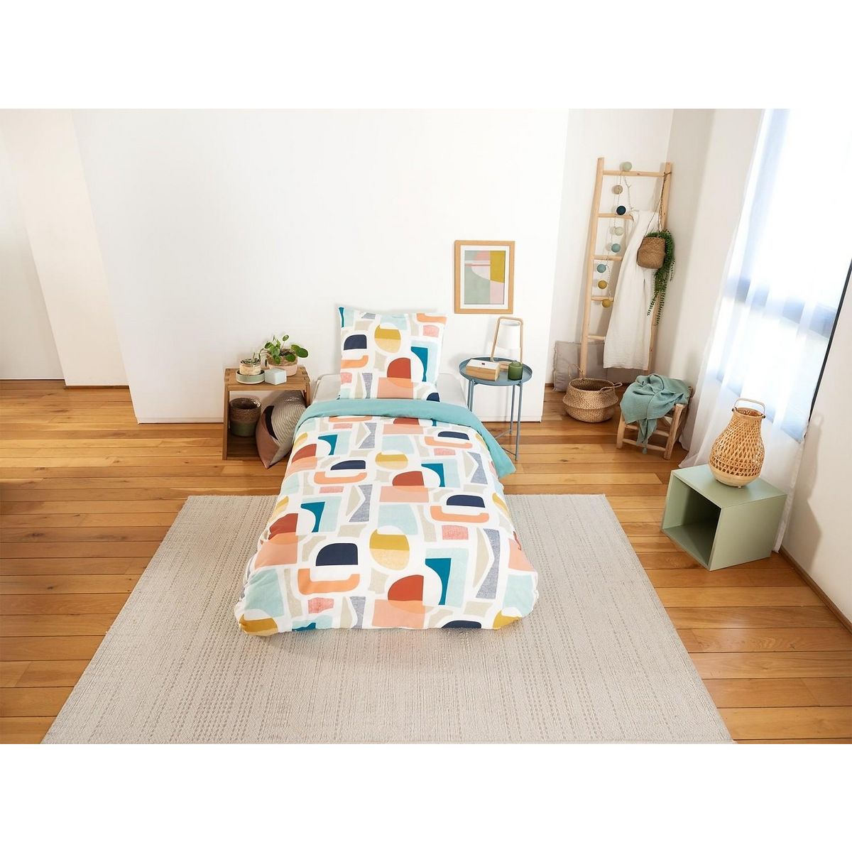 Home collection Parure housse de couette polycoton 51 fils - colors