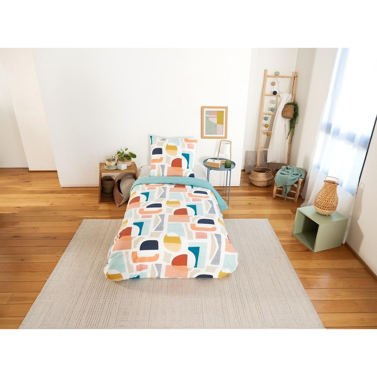 Home collection Parure housse de couette polycoton 51 fils - colors