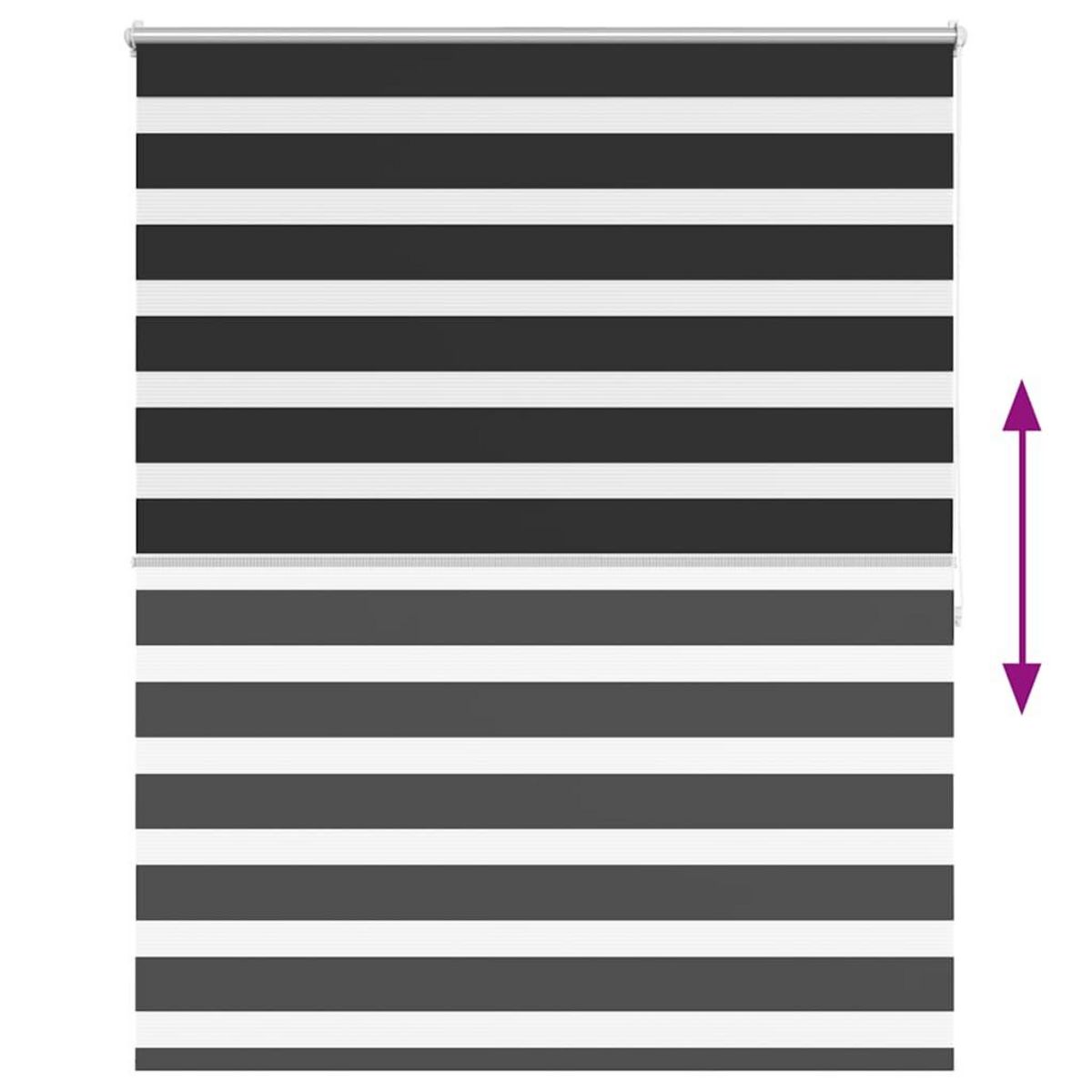 VIDAXL Store enrouleur tamisant 120 x 175 cm noir