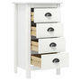 Voir la diapositive 3 : VIDAXL Buffet Hill Blanc 46x35x80 cm Bois de pin solide