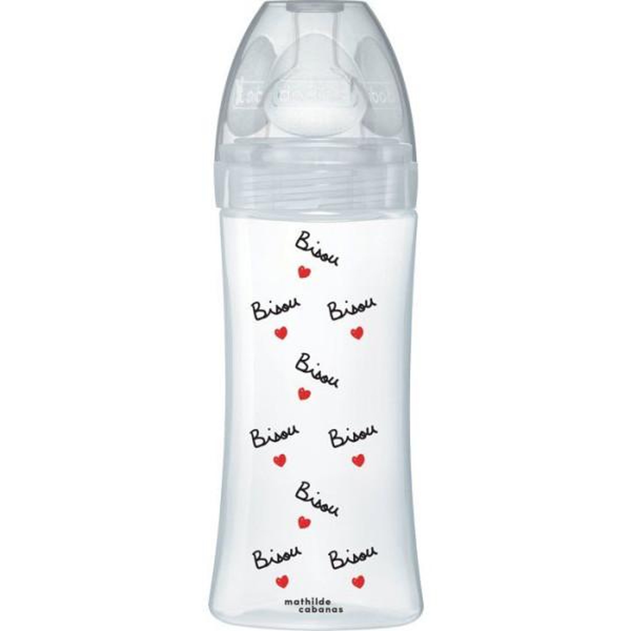 DODIE Biberon anti-colique - DODIE - 330 ml - Tétine plate X Mathilde Cabanas - 0-6 mois - Débit 3 - Transparent