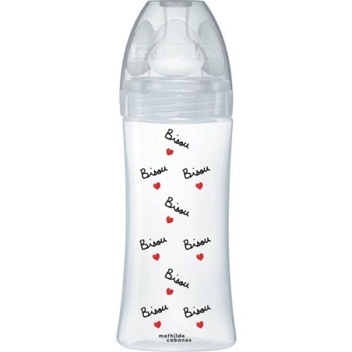 DODIE Biberon anti-colique - DODIE - 330 ml - Tétine plate X Mathilde Cabanas - 0-6 mois - Débit 3 - Transparent