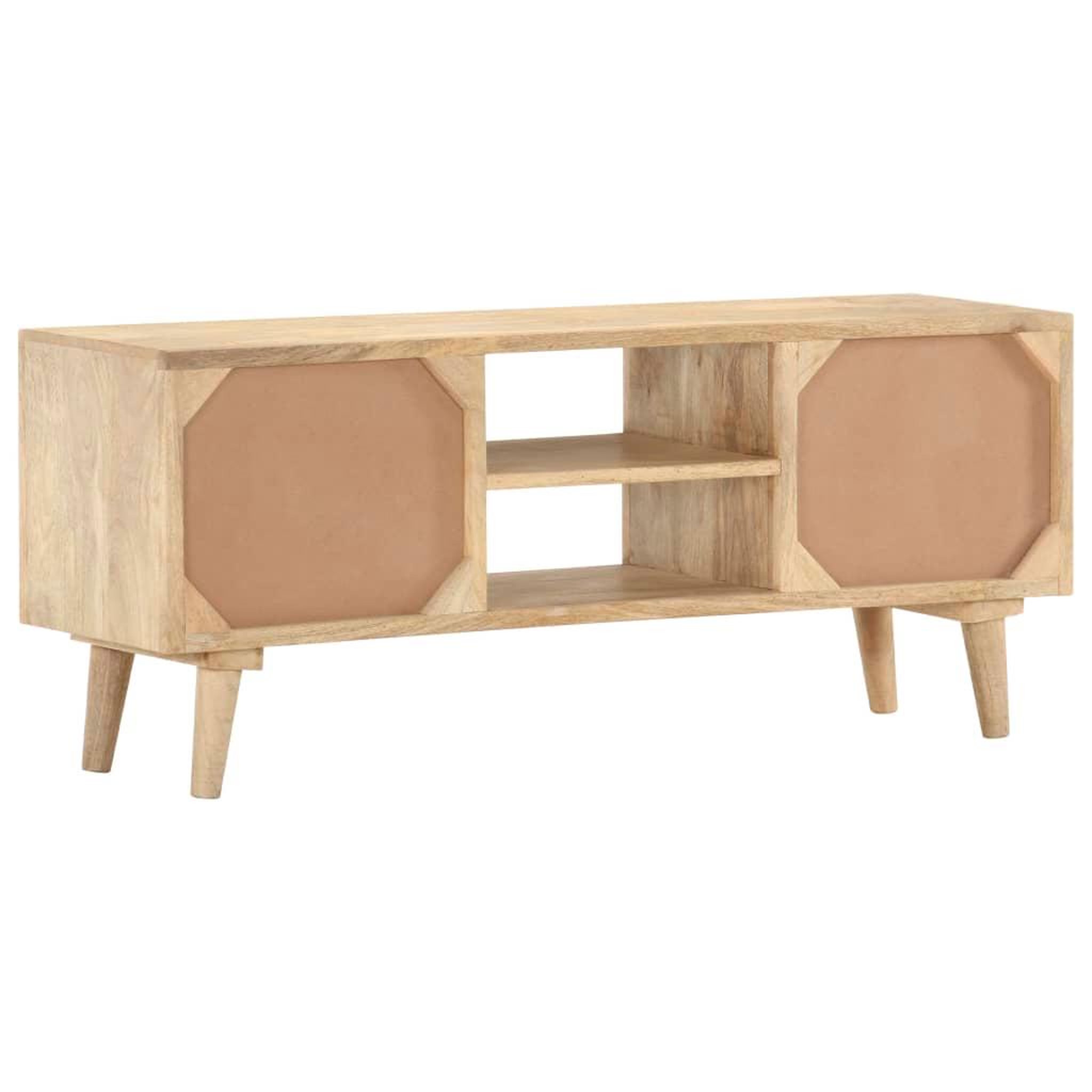 Voir la diapositive 4 : VIDAXL Meuble tv 110x30x45 cm bois de manguier solide