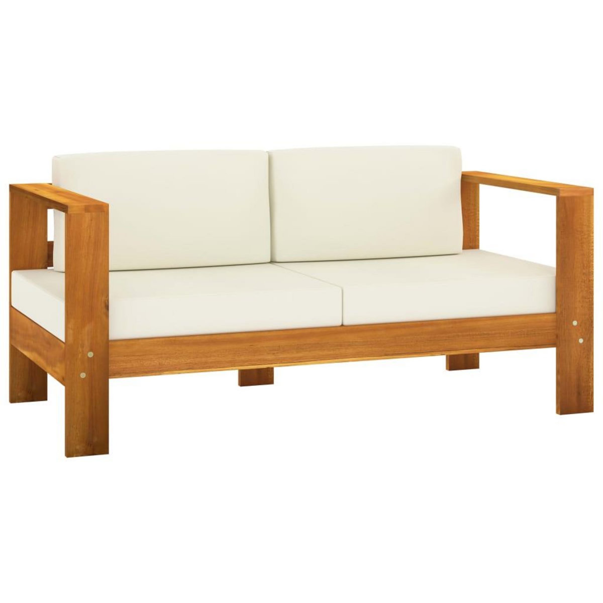 VIDAXL Salon de jardin 10 pieces avec coussins 100 x 60 cm Bois d'acacia