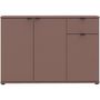 Voir la diapositive 6 : MARKET24 Commode - GANYMEDE - 3 portes - 1 tiroir - Terracotta - 119,8 x 34,1 x 82,3 cm