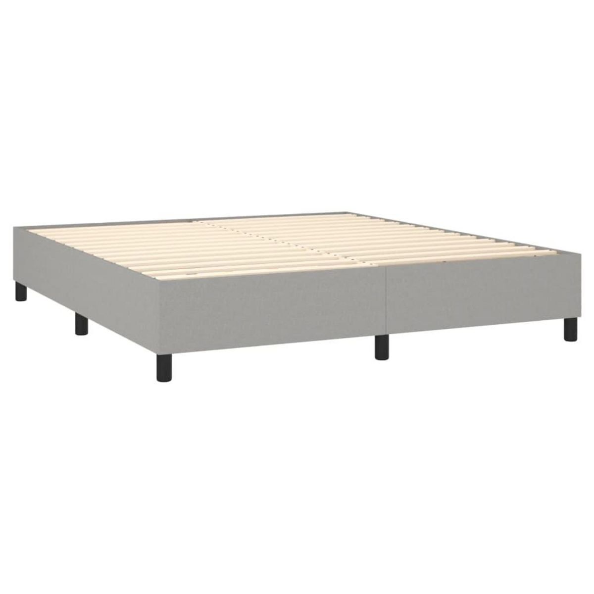 VIDAXL Sommier a lattes de lit avec matelas Gris clair 180x200cm Tissu