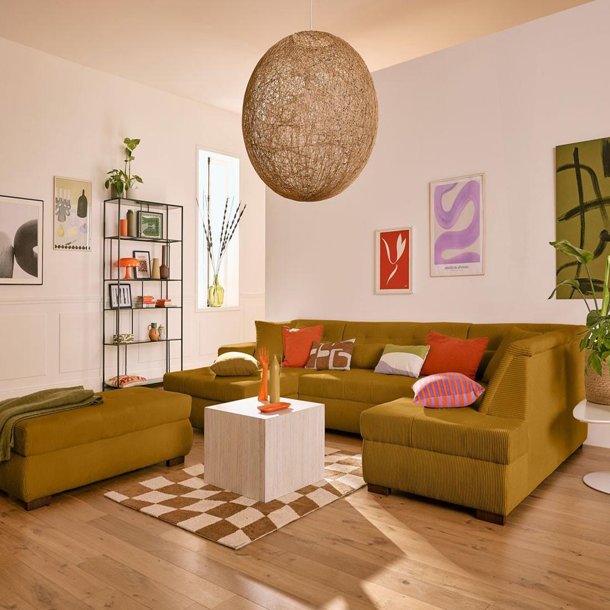 Voir la diapositive 4 : LISA DESIGN Vermont - pouf d'appoint - en velours côtelé