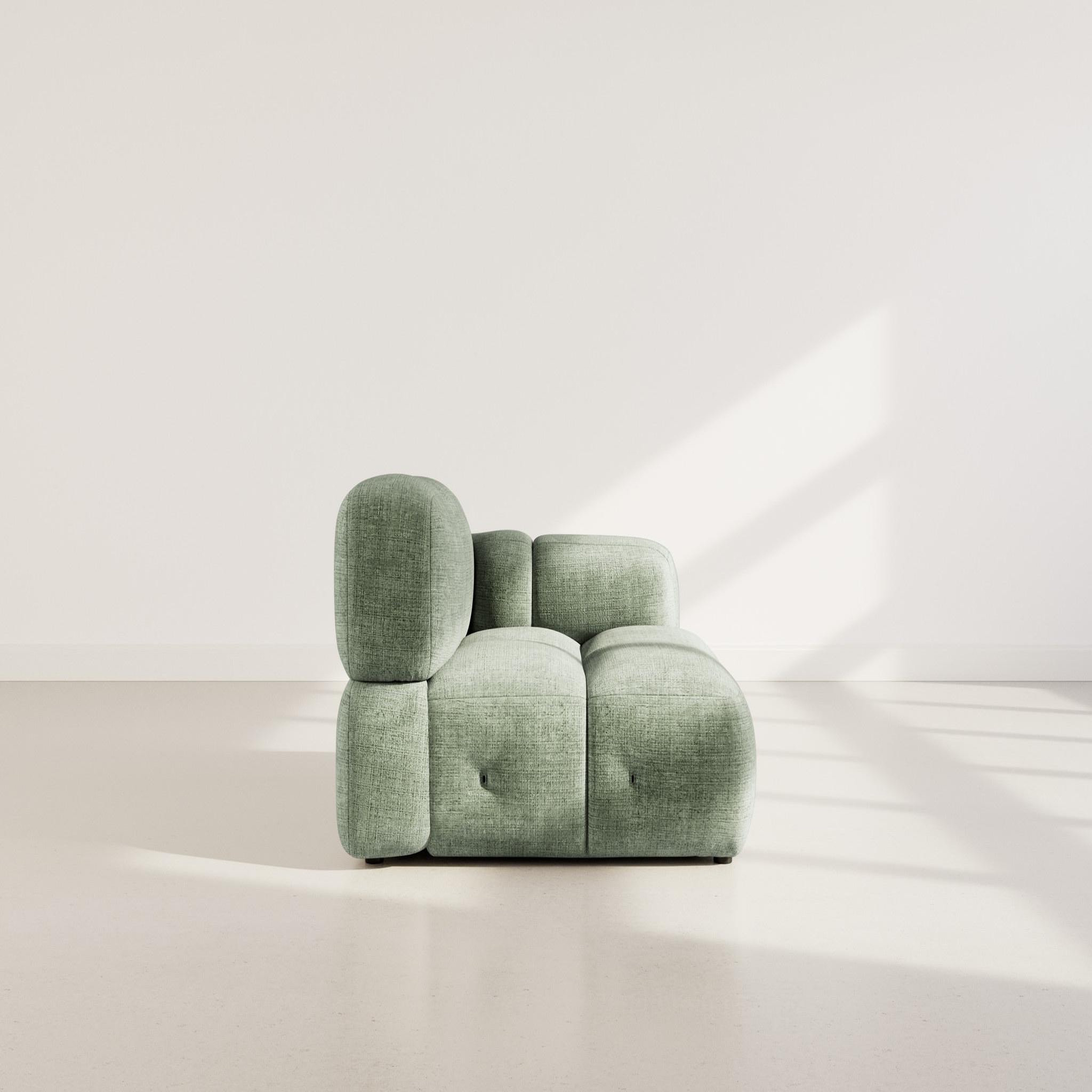 Voir la diapositive 6 : BEST MOBILIER Grace - module d'assise droit en velours texturé