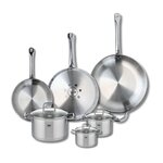 ELO Ensemble de 3 Poêles de cuisson 24, 28 et 32 cm et 3 faitouts 12, 14 et 20 cm Elo Profi Citrin