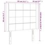 Voir la diapositive 6 : VIDAXL Tete de lit a LED Gris fonce 83x16x118/128 cm Velours