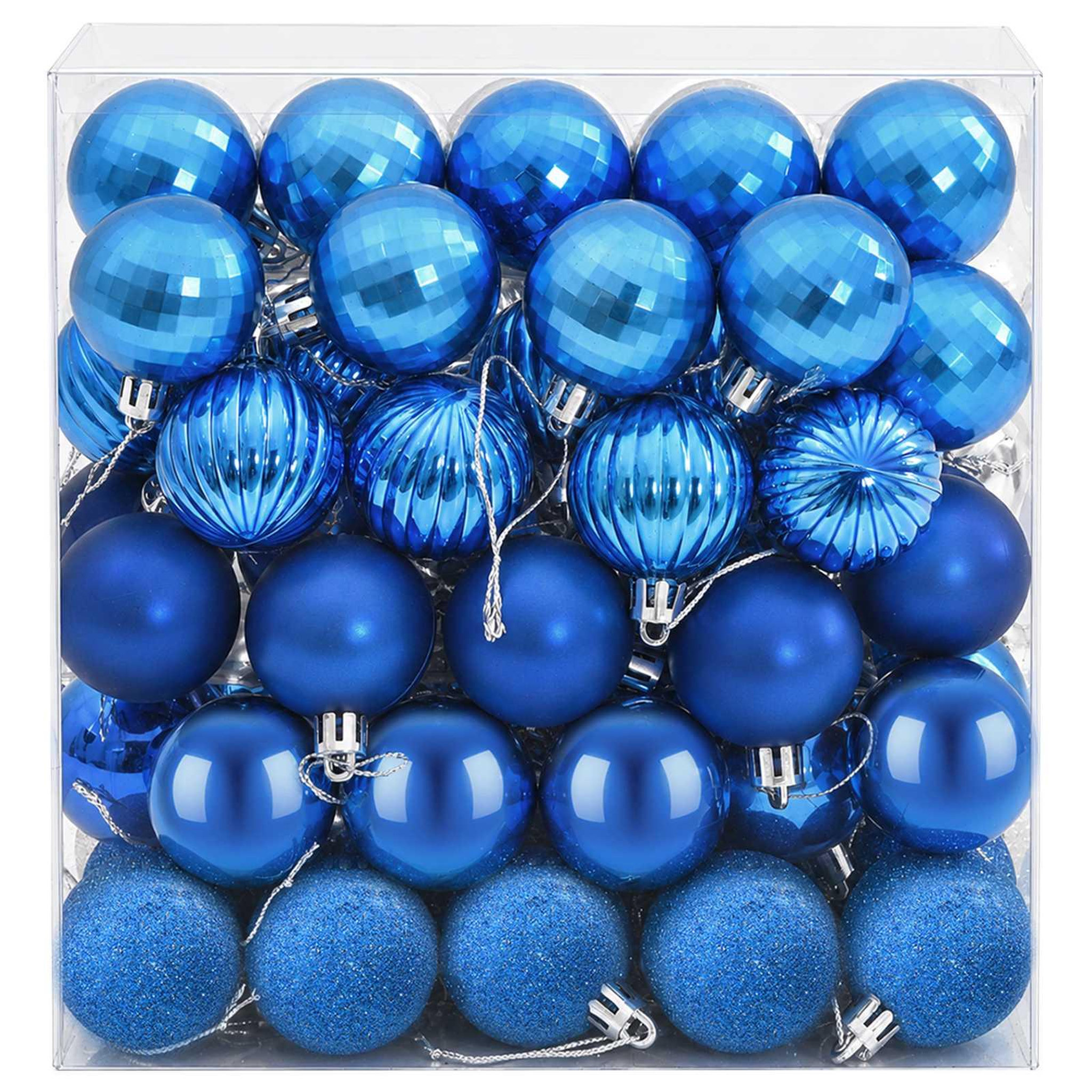 Voir la diapositive 4 : VIDAXL Ensemble de boules de Noël 100 pc Bleu et argente 4 cm