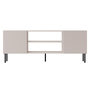 Voir la diapositive 1 : BEST MOBILIER Timote - meuble tv 2 portes et 2 niches - écru - 181 cm