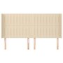 Voir la diapositive 3 : VIDAXL Tete de lit avec oreilles Creme 203x16x118/128 cm Tissu