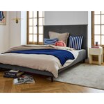 BEST MOBILIER Botticelli - cadre de lit - 160x200 - en velours côtelé. Coloris disponibles : Gris